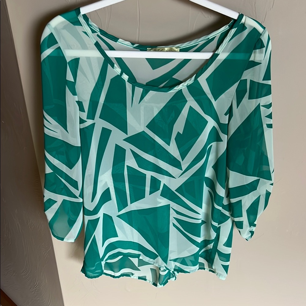 ☘️Whisper 3/4 Sleeve Sheer Blouse🍀